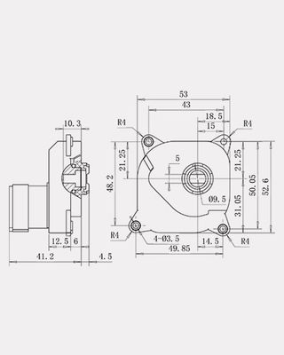 DC5V Electric Synchron Zone Valve Motor IP67 Protection With Geared Actuators
