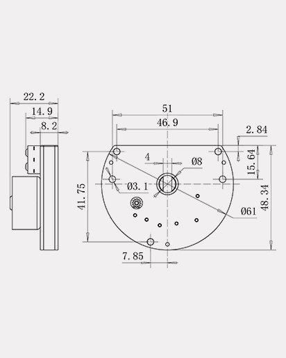 Large Torque Geared Synchron Valve Motor , 2 Port Valve Motor
