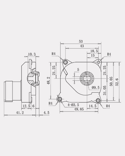 DC5V Electric Synchron Zone Valve Motor IP67 Protection With Geared Actuators